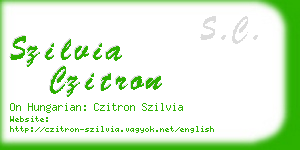 szilvia czitron business card